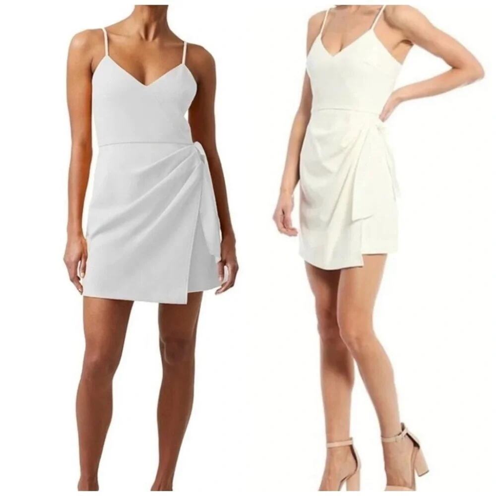 French Connection V-Neck Faux Wrap Mini Dress